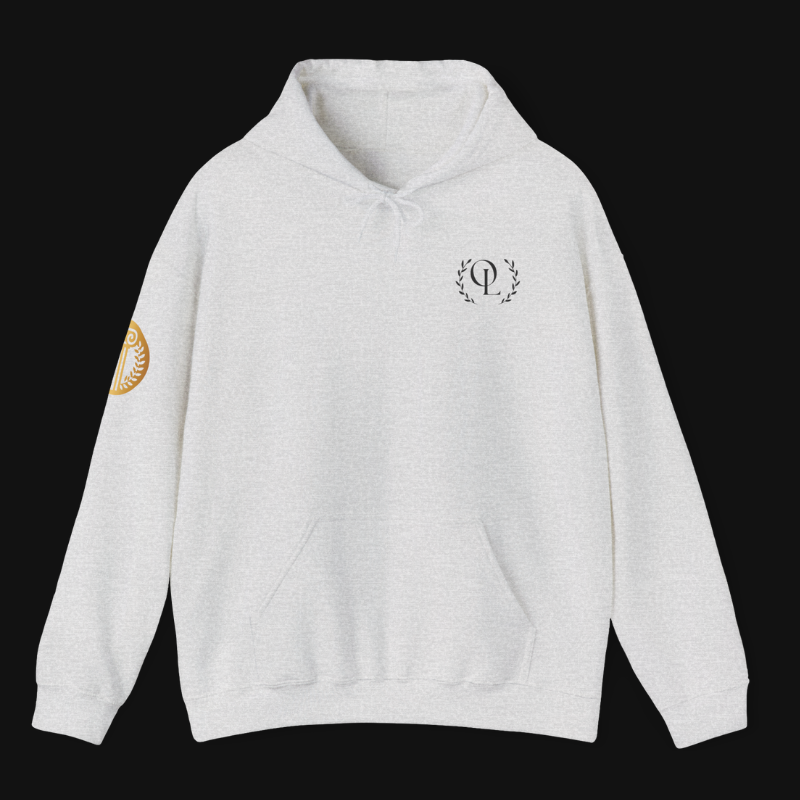 Olympus White Hoodie - Cotton & Polyester Blend