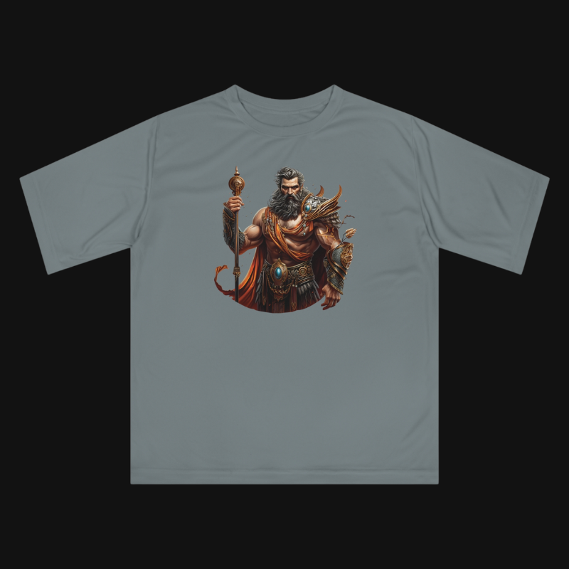 Olympus Oversized Hades Tee-Grey Polyester