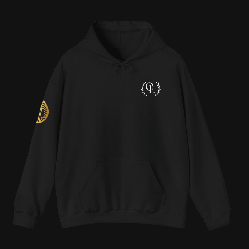 Olympus Black Hoodie - Cotton & Polyester Blend