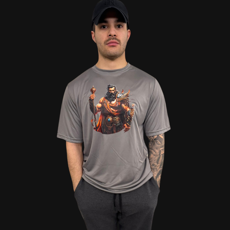 Olympus Oversized Hades Tee-Grey Polyester