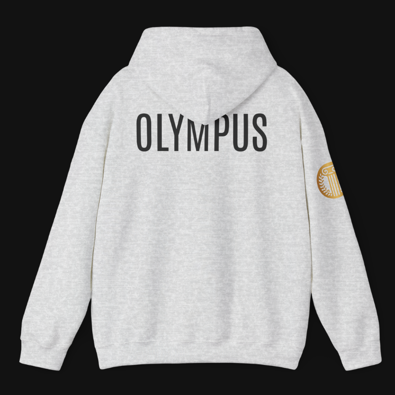Olympus White Hoodie - Cotton & Polyester Blend